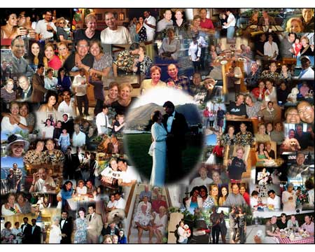 Personalized 100 photos collage print as a gift for parents