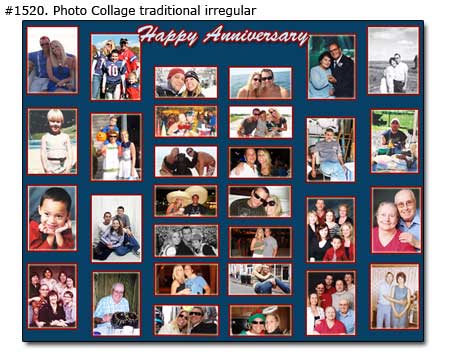 Happy 15th couple anniversary collage traditional
