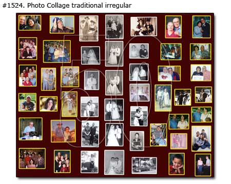 Happy 50th couple anniversary collage traditional
