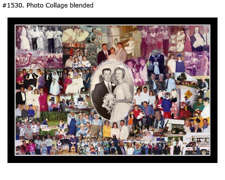 Picture montage blended for golden marriage