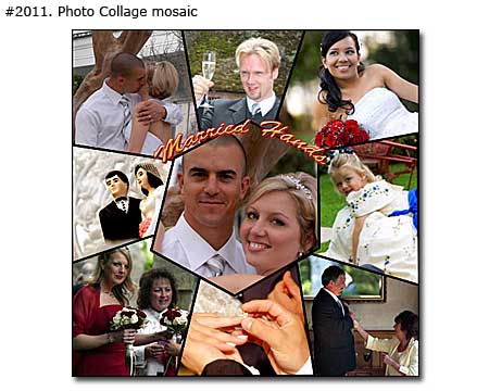 Custom wedding collage mosaic