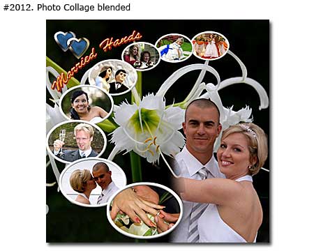 Wedding day 10 photo square collage design #2012