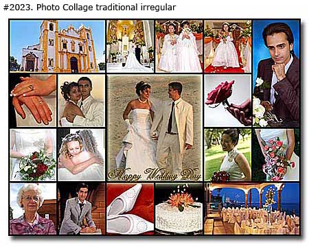 Married couple wedding collage