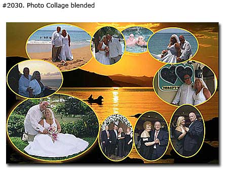 Wedding colorful photomontage