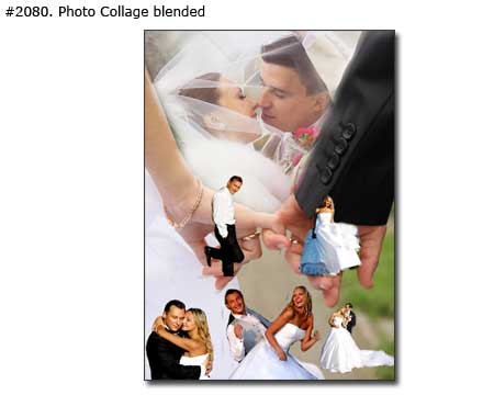 Wedding photo collage for married couple