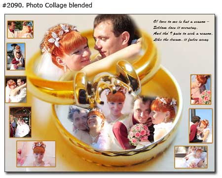Wedding rings photo collage