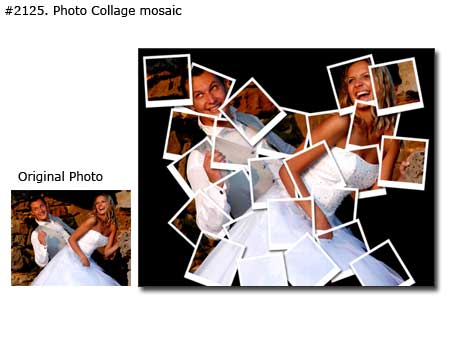 Wedding Mosaic Collage from one Photo