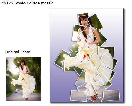 Running Bride Mosaic Collage