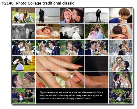 Wedding Photo collage traditional