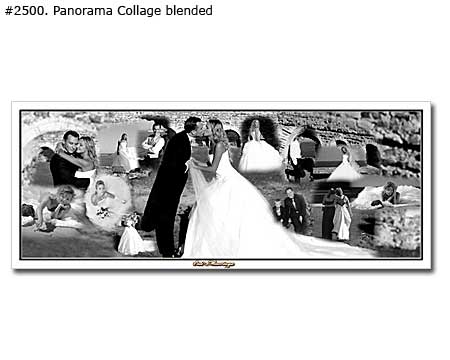Black and White Panoramic Wedding Collage