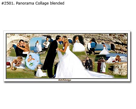 Wedding panoramic pic collage example 2501