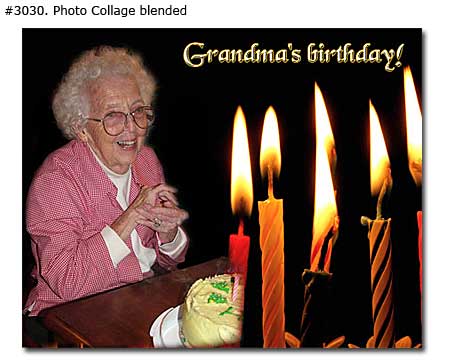 Happy Birthday Collage Gift for Grandma