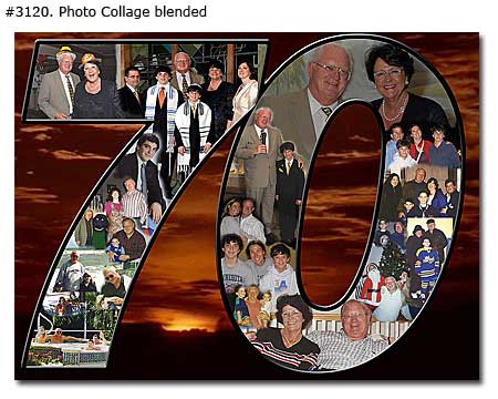 70th Birthday Collage Gift for Husband