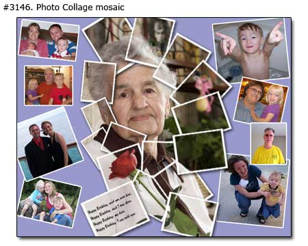 Mosaic Photomontage Gift Idea for Mothers Day