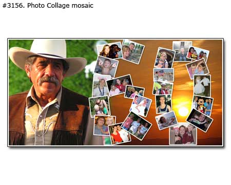 Panoramic 60th Birthday Collage Gift idea for Dad
