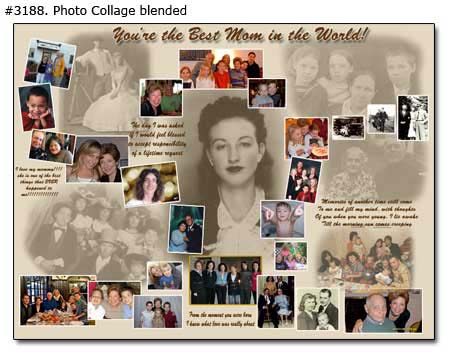 Retro Blended Collage for Mothers Birthday