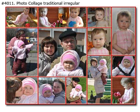 Family Photo Collage traditional  irregular