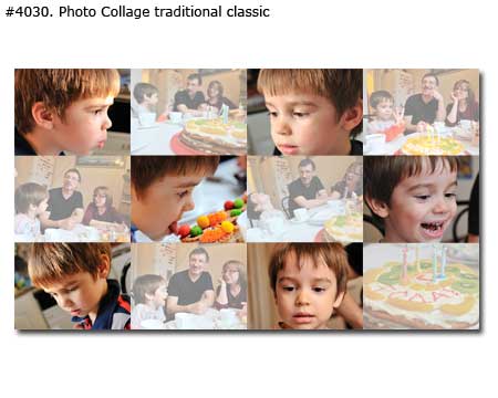 Kid birthday panoramic collage