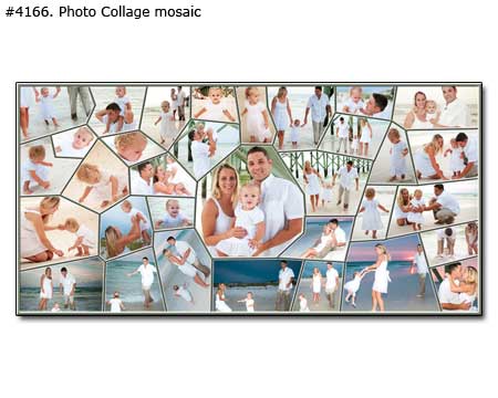 Children panoramic collage mosaic