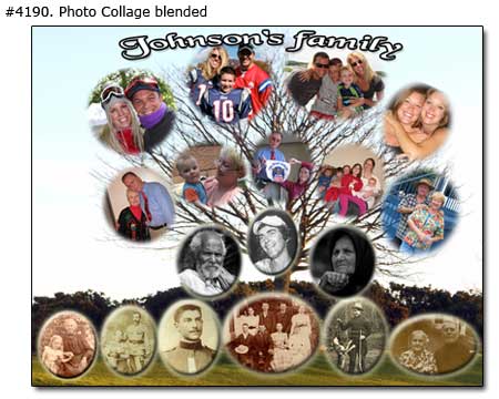 Personalized Family photos, tree collage, custom wall art