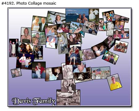 Mosaic Family Tree photomontage examples