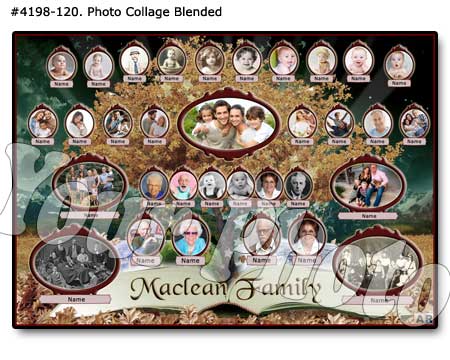 Family Tree Collage Design #4198-120