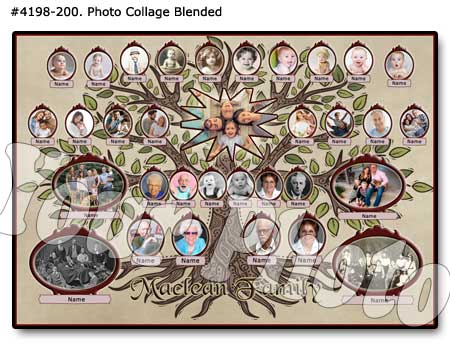 Family Tree Collage Design #4198-200