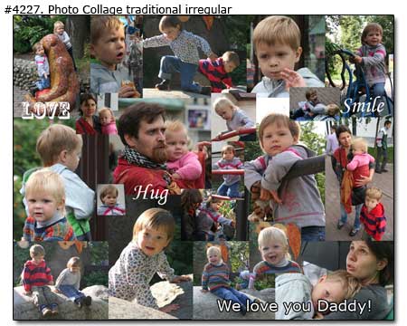 Children collage, We love you Daddy