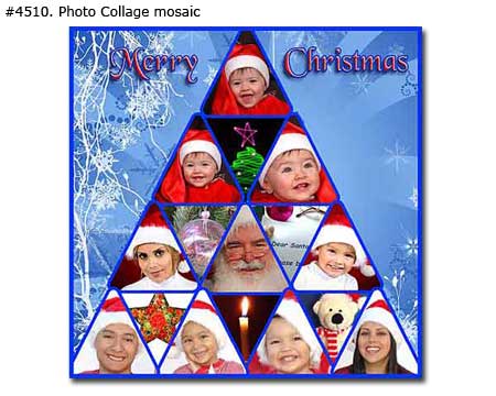 Merry Christmas Collage Mosaic