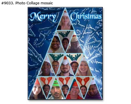Christmas tree photo collage as a present for coworkers and family