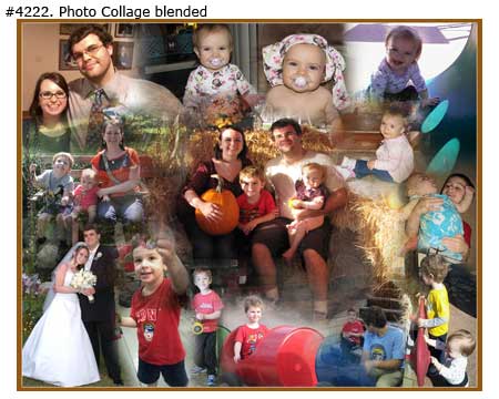 Family vacation collage blended