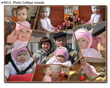 Baby Girl photo collage mosaic