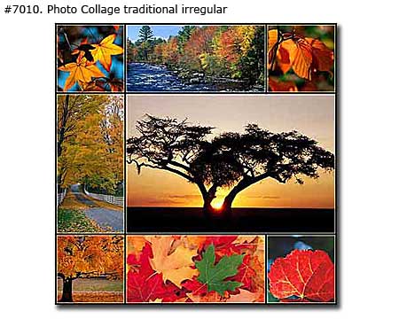 Autumn Sunset Photo Collage traditional irregular