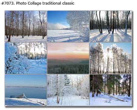 Winter Landscape Collage traditional classic