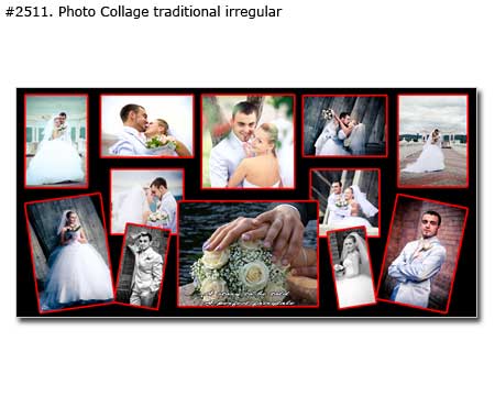 Custom wedding panorama photomontage traditional irregular