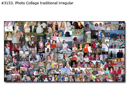 Birthday panoramic collage traditional irregular