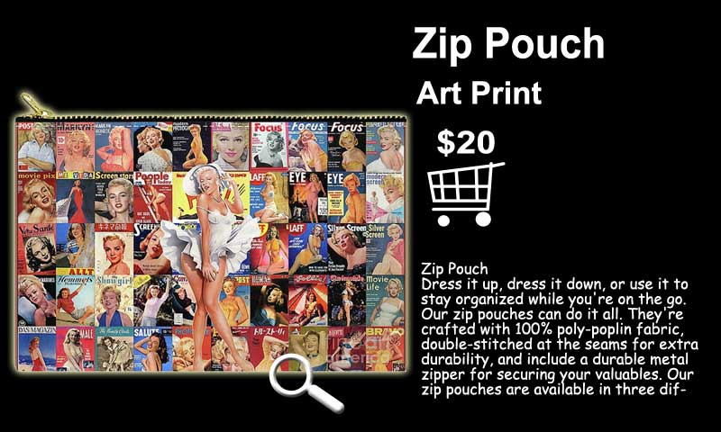 Zip Pouch Marilyn Monroe Art Print