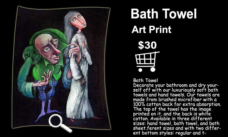 Bath Towel painting in oi