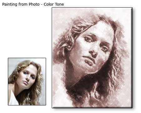 Custom Color Tone Self Portrait Drawing