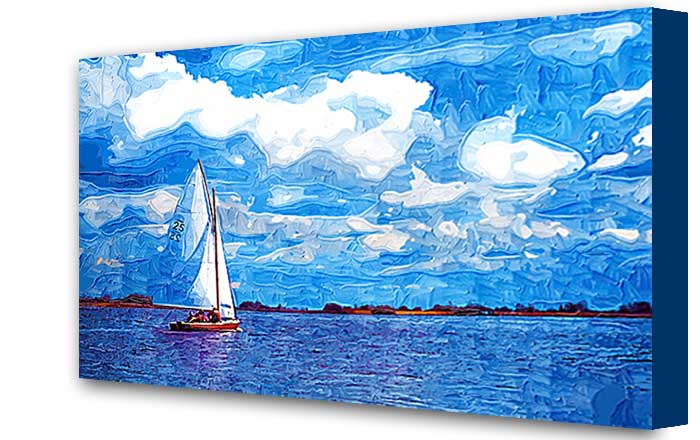 Landscape Painting on custom size stretched canvas