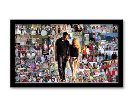 Custom size panoramic frame collage