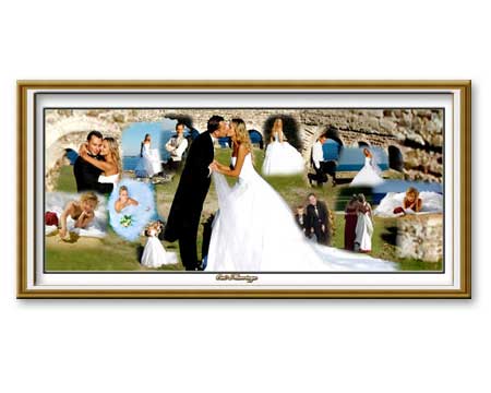 Personalized wedding collage framing