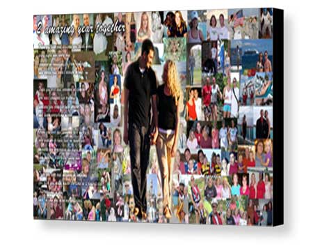 Custom size Coatings and Lamination Board mount panoramic collage