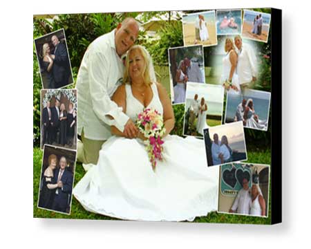 Personalized wedding collage art Mounting