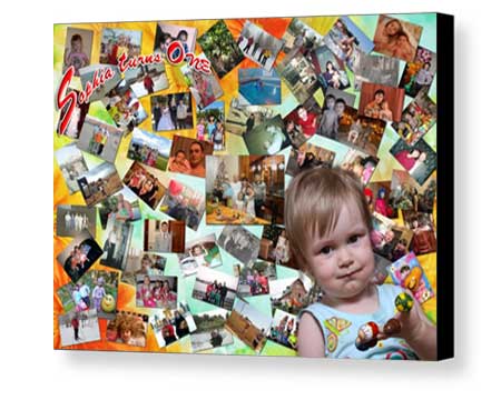 Personalized children Board Mounting collage canvas print