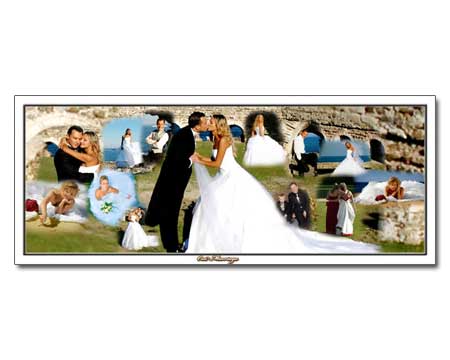 Personalized wedding collage art poster