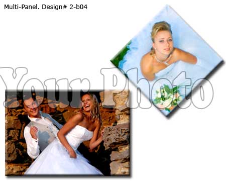 2-piece canvas cluster - individual image on each panel - Set 2-B04