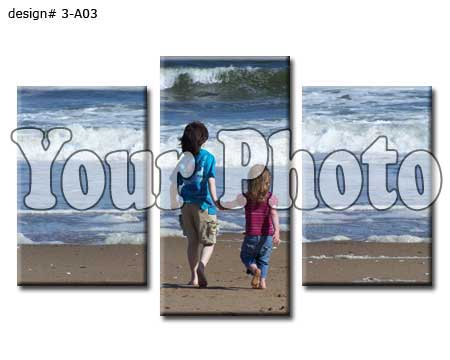 Split one photo into three Wall Art panels: 2 - 25x30, 1 - 25x30