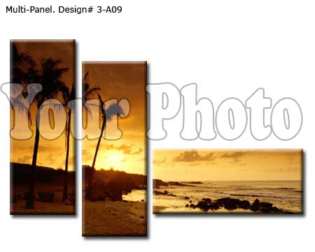3-Panel Stretched Canvas Prints
