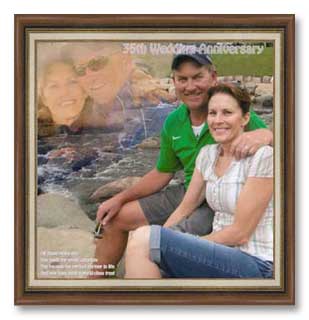 Then and Now, 35th Wedding Anniversary picture gift design ideas for husband